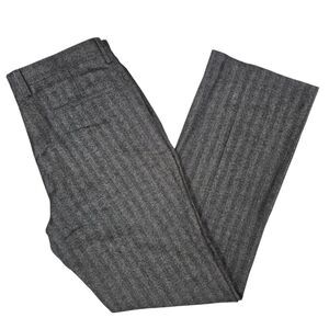 BOSS Mens Virgin Wool Gray Striped Dress Pants 36x33